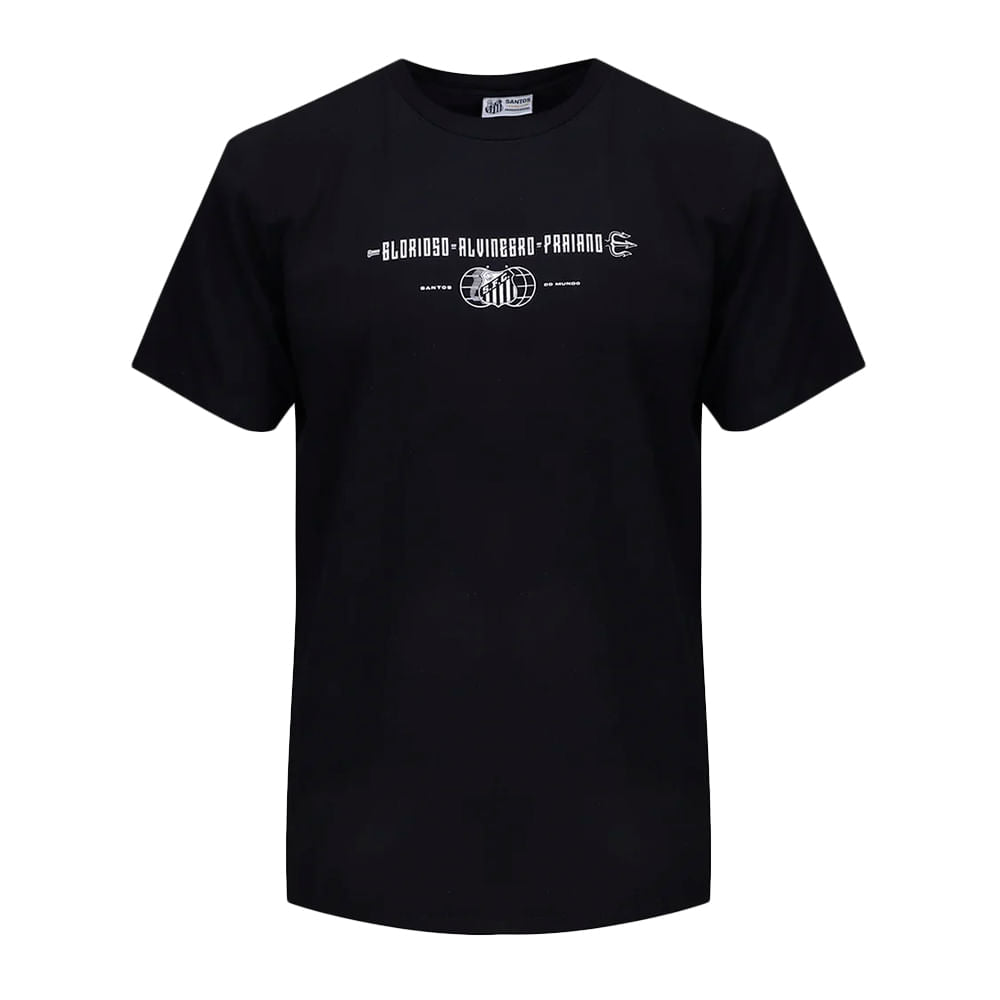 Camiseta Santos Glorioso Alvinegro Infantil Casual