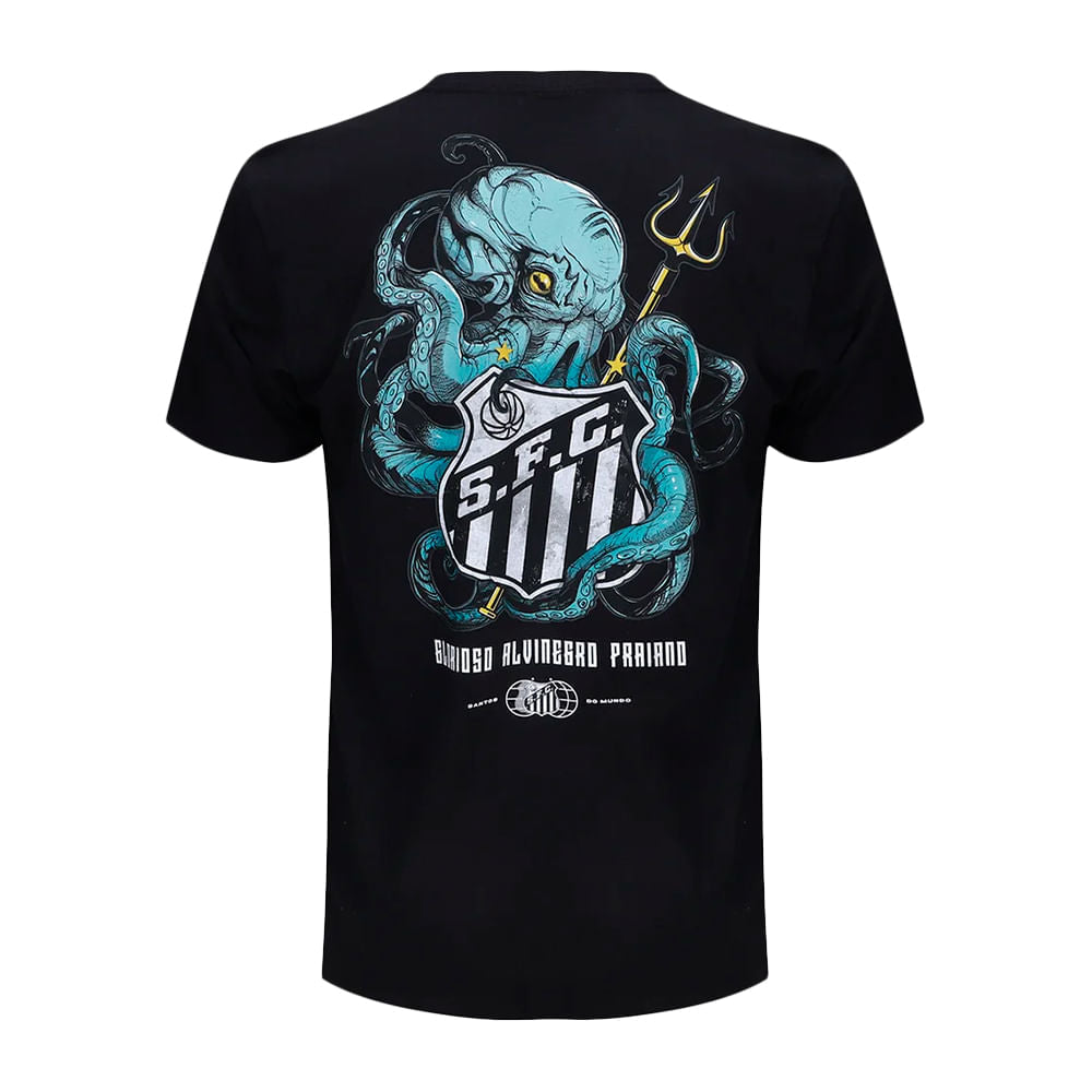 Camiseta Santos Glorioso Alvinegro Infantil Casual