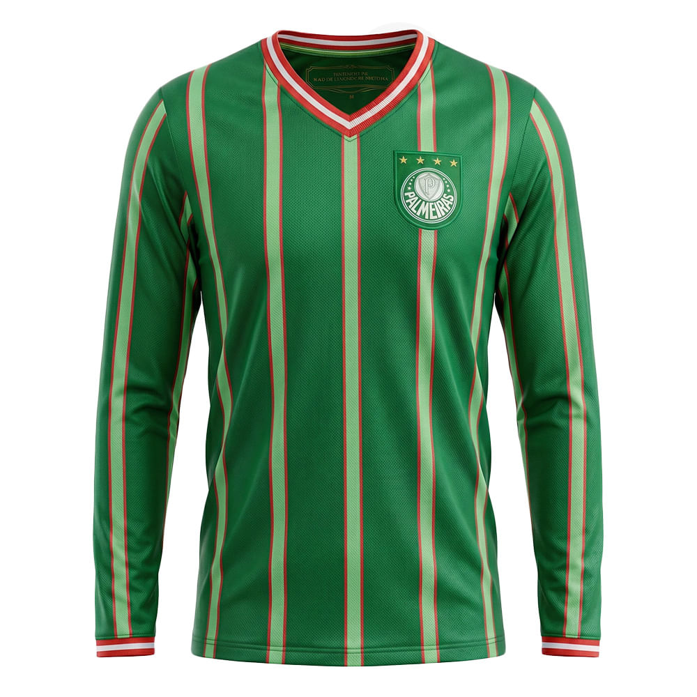 Camiseta Palmeiras Retrô 2001 ML Casual