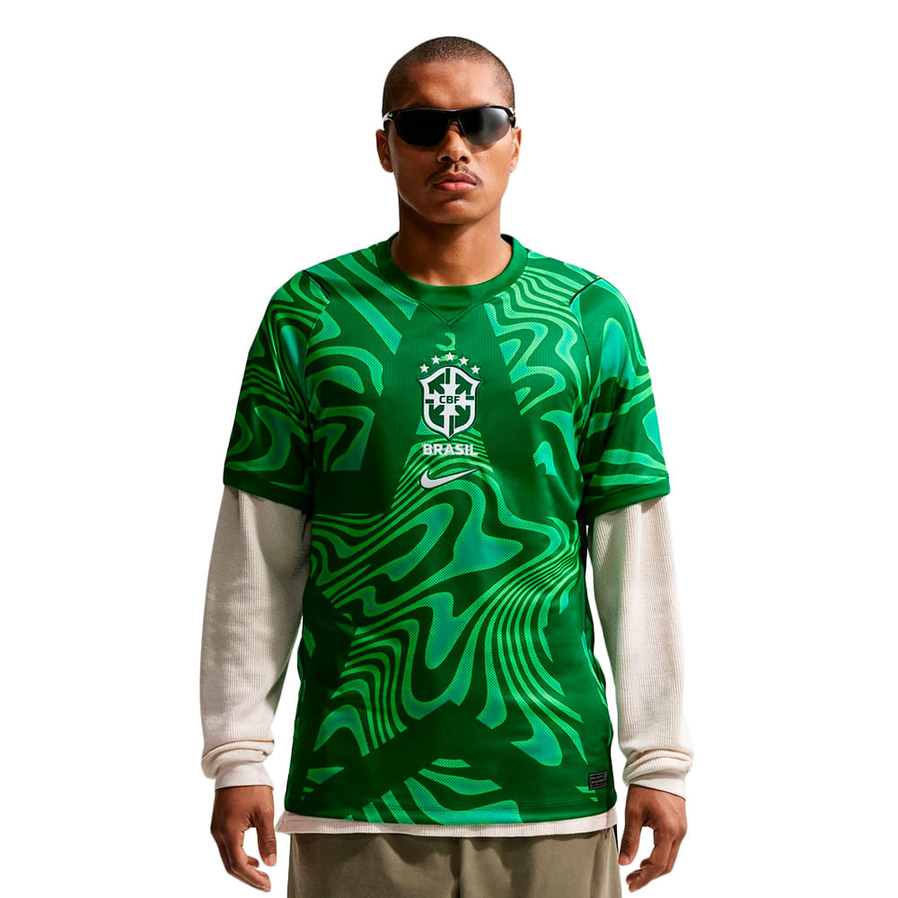 Camisa Brasil 1 Goleiro 2026 Masculina Dry Fit