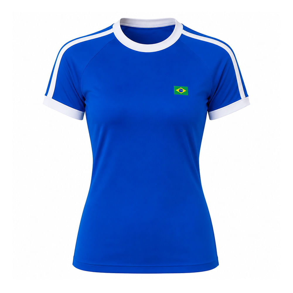 Camiseta Brasil Copa Feminina Casual