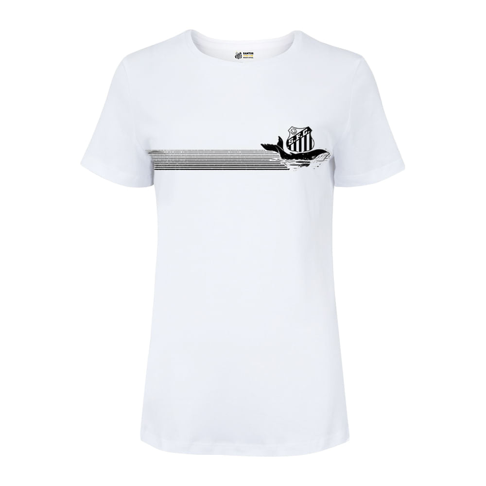 Camiseta Santos Baleia Feminina Casual