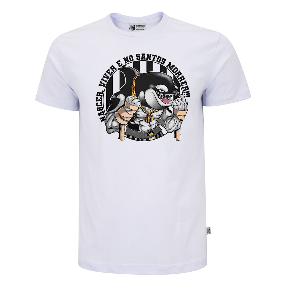 Camiseta Santos Estampada Casual