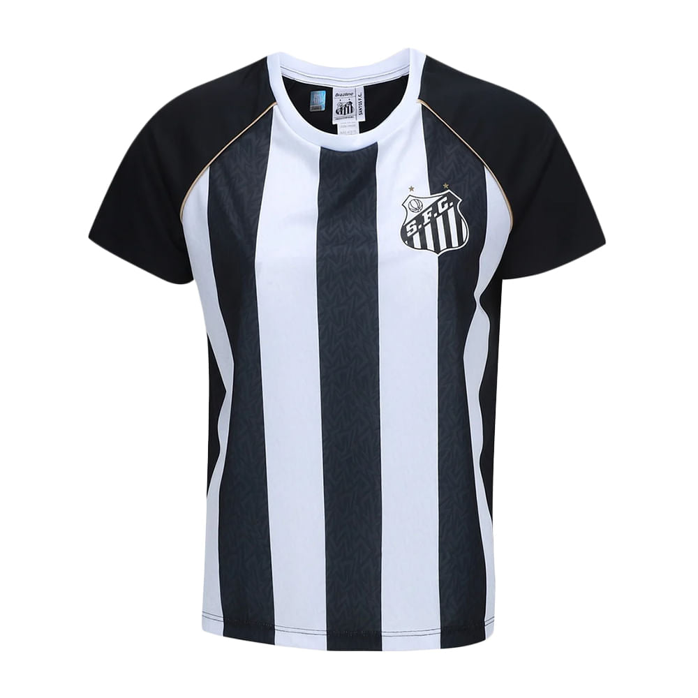 Camiseta Santos Mosaico Feminina Casual