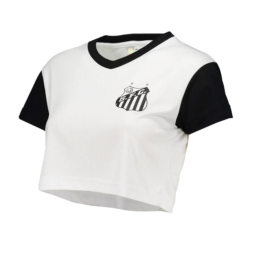 Camiseta Santos Cropped Braziline Santos Movimentar Feminina Casual