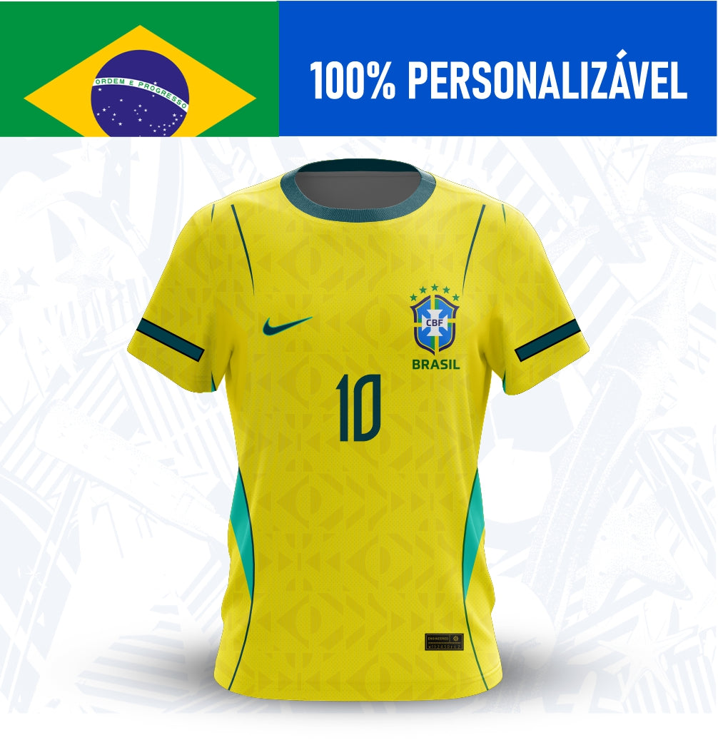 Camisa Brasil Personalizada Copa 2026 - Frente - Joga o Manto