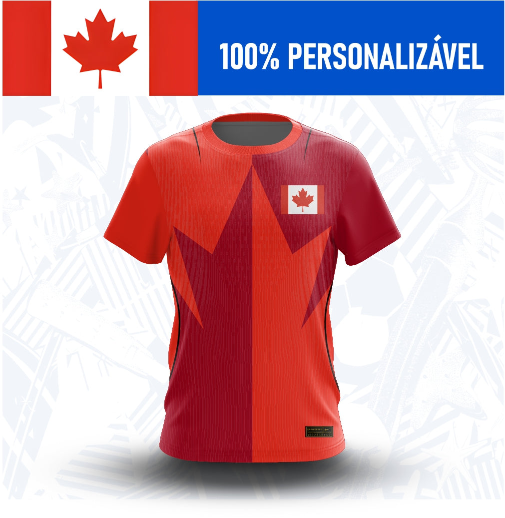 Camisa Canadá Personalizada Copa 2026 - Frente - Joga o Manto