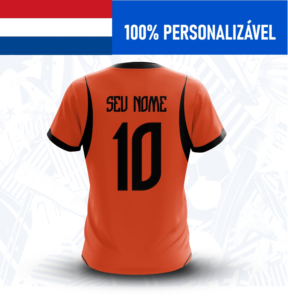 Camisa Holanda Personalizada Copa 2026 - Costas - Joga o Manto