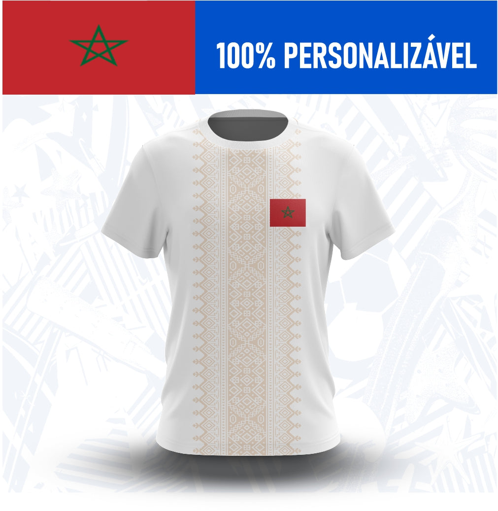 Camisa Marrocos Personalizada Copa 2026 - Frente - Joga o Manto
