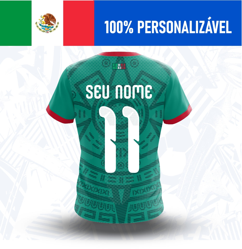 Camisa México Personalizada Copa 2026 - Costas - Joga o Manto