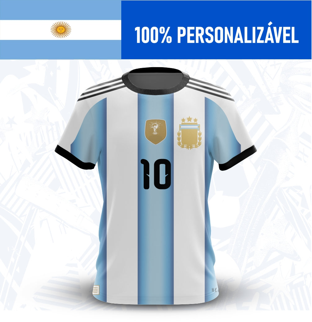 Camisa Argentina Personalizada Copa 2026 - Frente - Joga o Manto