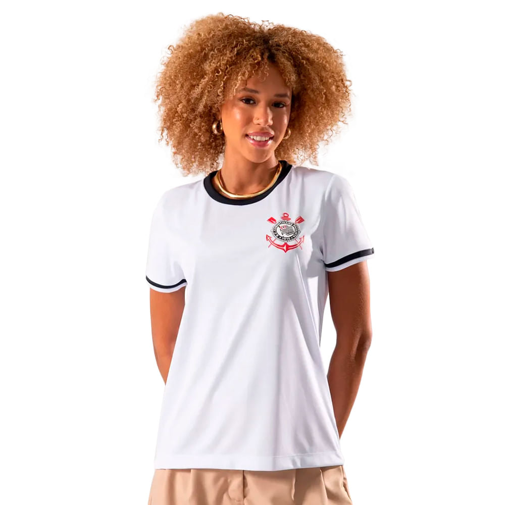 Camiseta Corinthians Feminina Casual