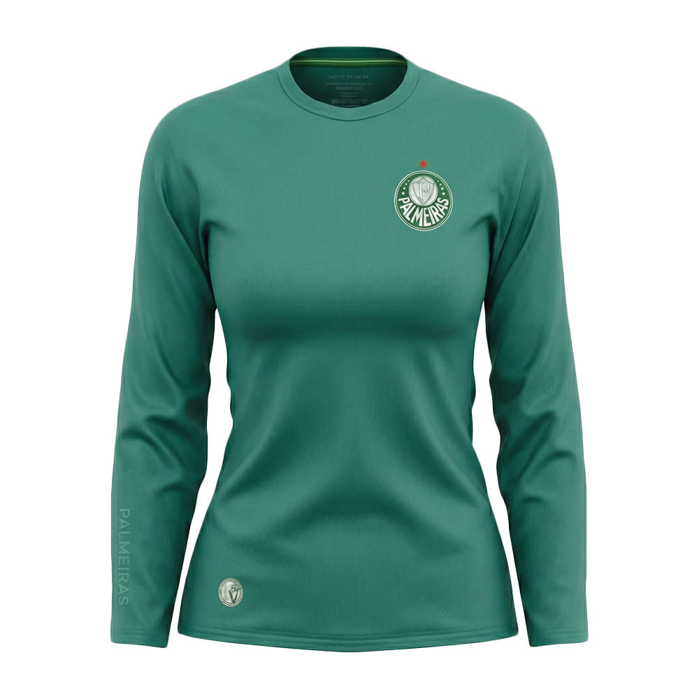 Camisa Palmeiras 1914 UV50 ML Feminina Casual