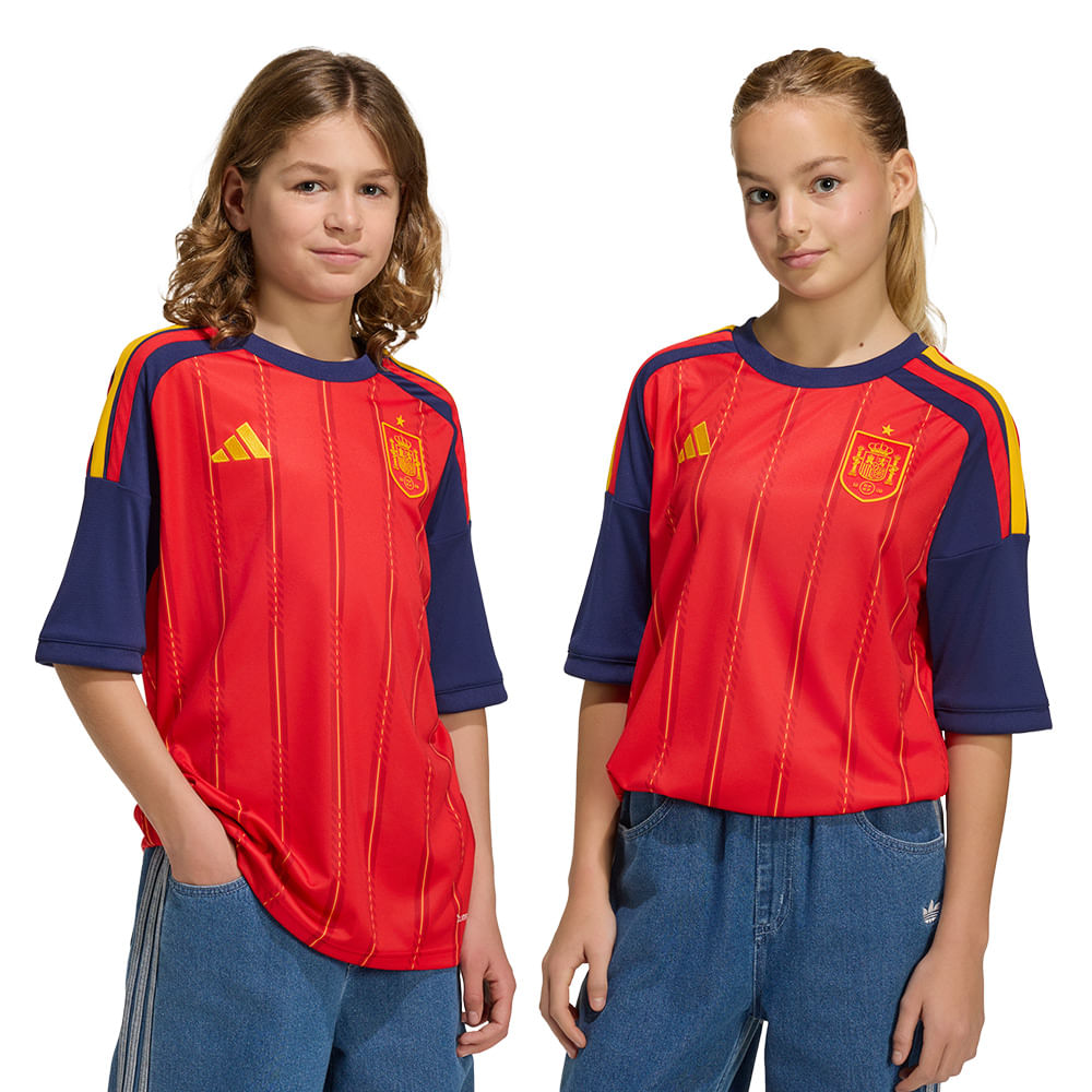 Camisa Espanha 1 2026 Infantil Dry Fit