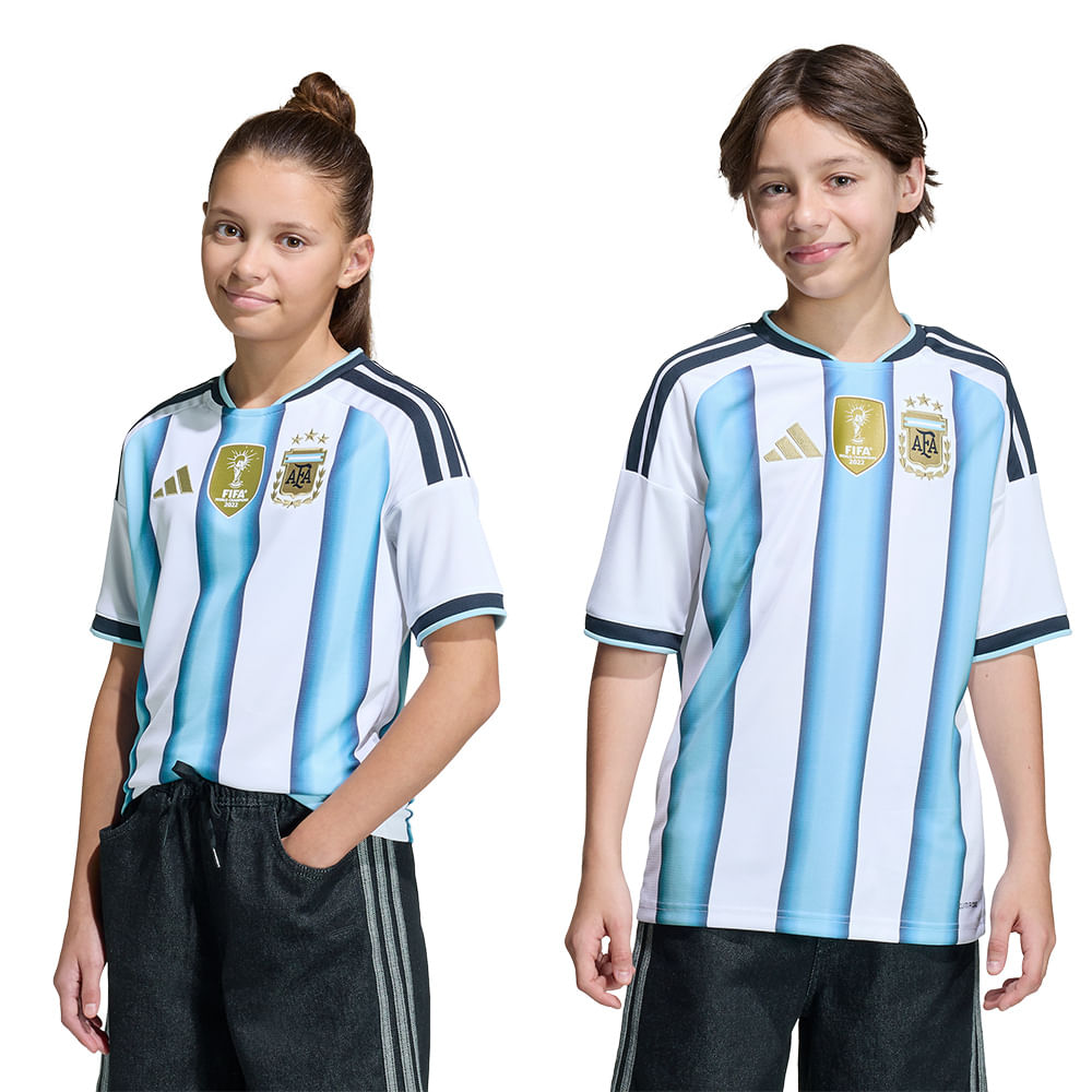 Camisa Argentina 1 2026 Infantil Dry Fit