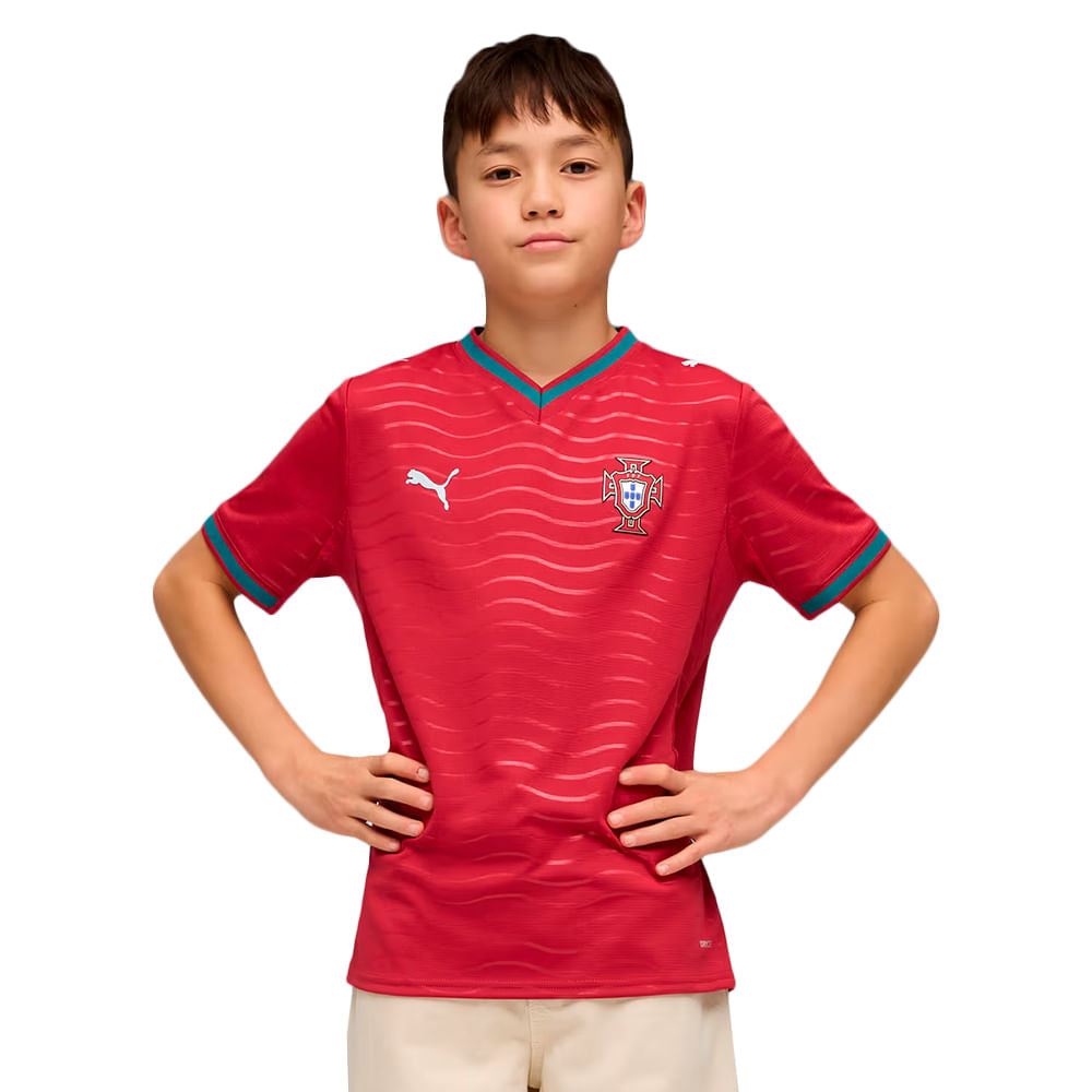 Camisa Portugal 1 2026 Infantil Dry Fit