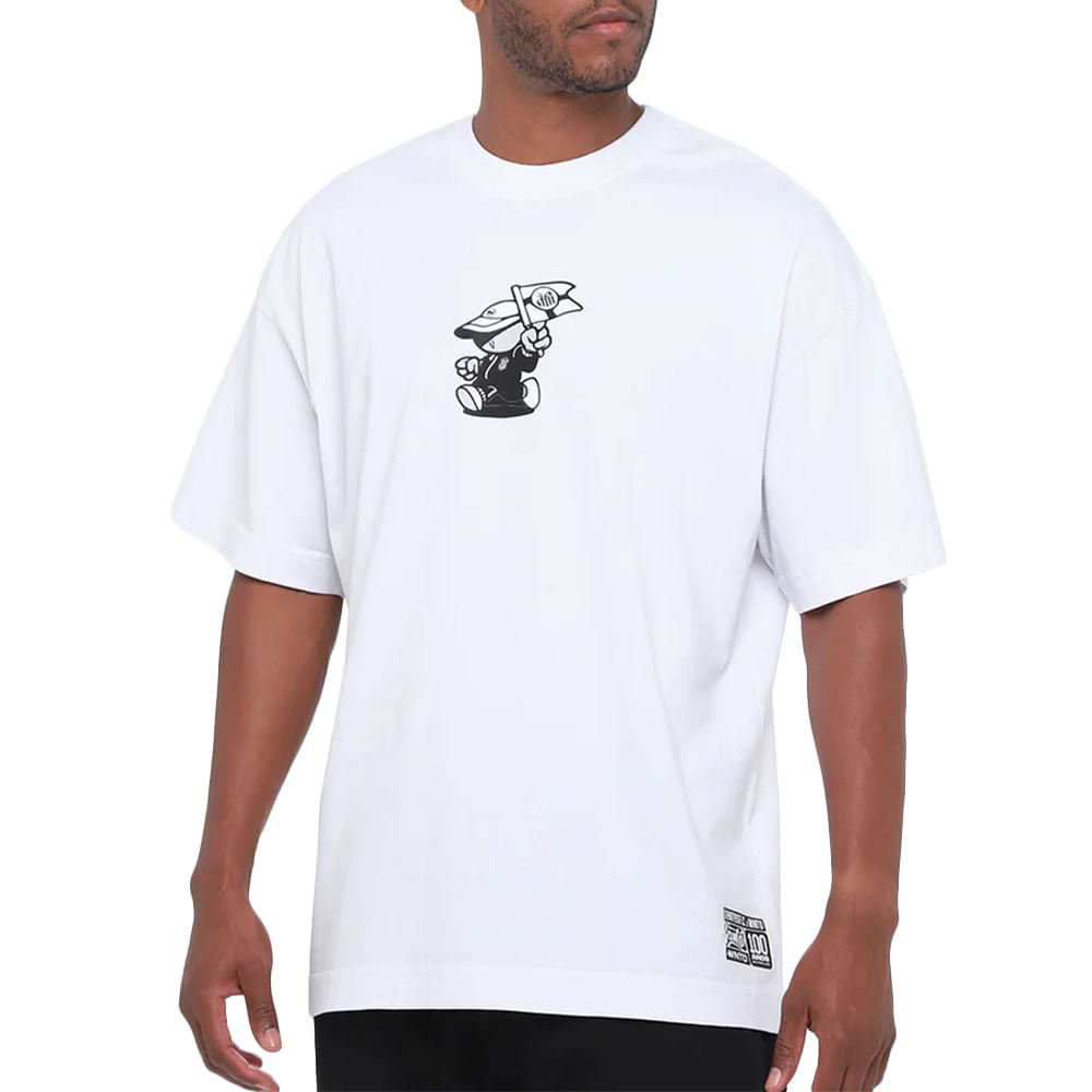 Camiseta Santos Oversized Pela Bandeira Casual
