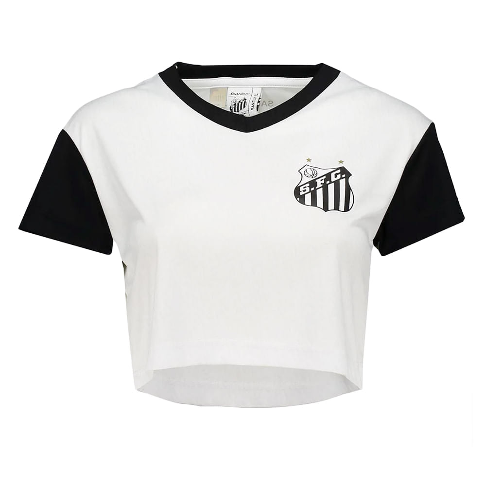 Camiseta Santos Cropped Braziline Santos Movimentar Feminina Casual