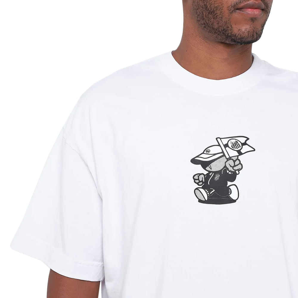 Camiseta Santos Oversized Pela Bandeira Casual