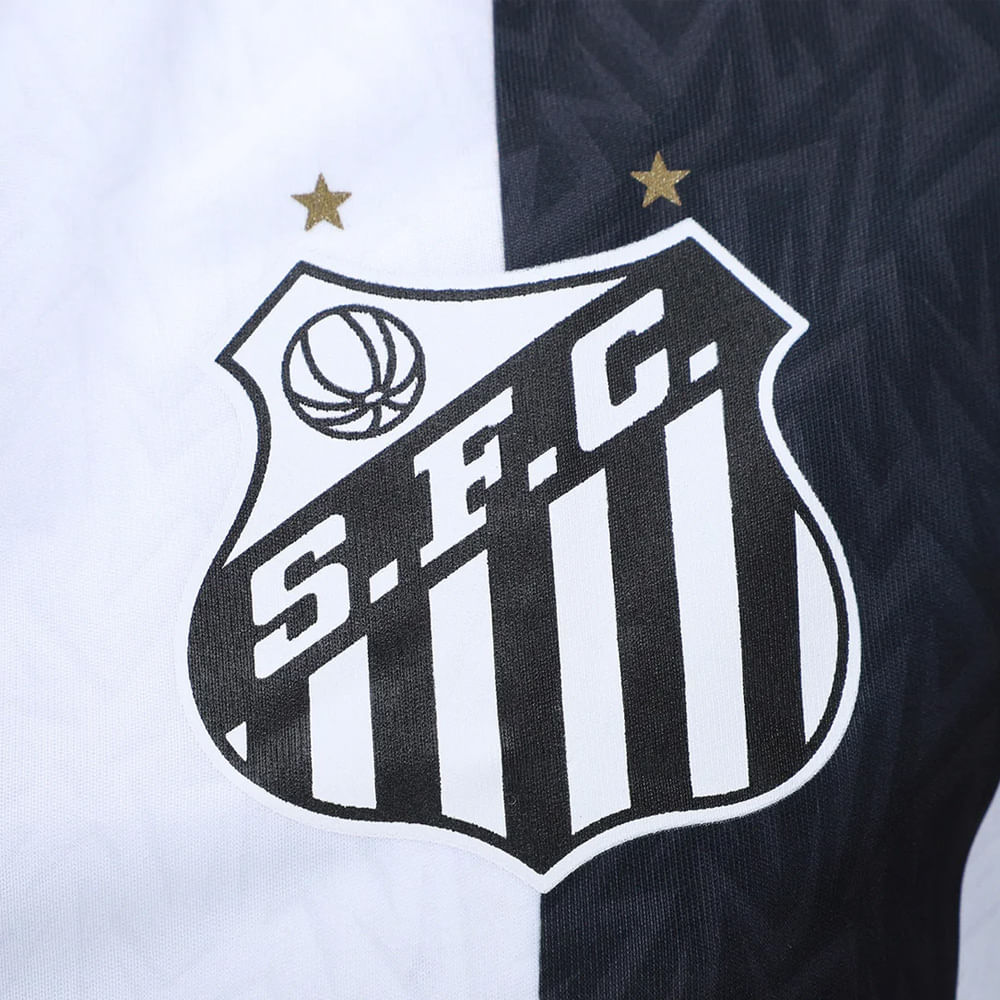 Camiseta Santos Mosaico Feminina Casual
