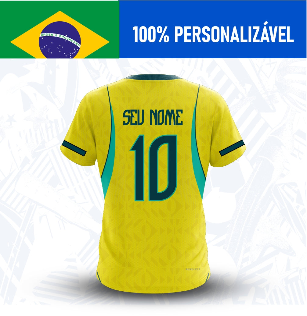 Camisa Brasil Personalizada Copa 2026 - Costas - Joga o Manto