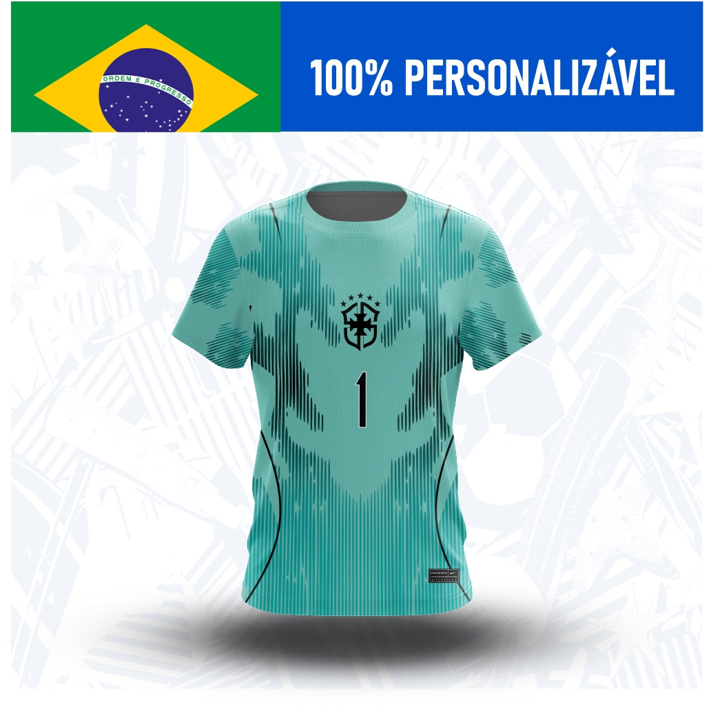 Camisa Brasil Goleiro 2 Personalizada Copa 2026 - Frente - Joga o Manto