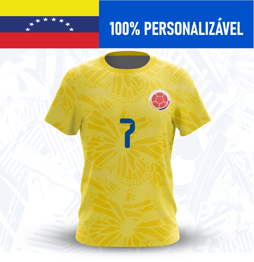 Camisa Colômbia Personalizada Copa 2026 - Frente - Joga o Manto