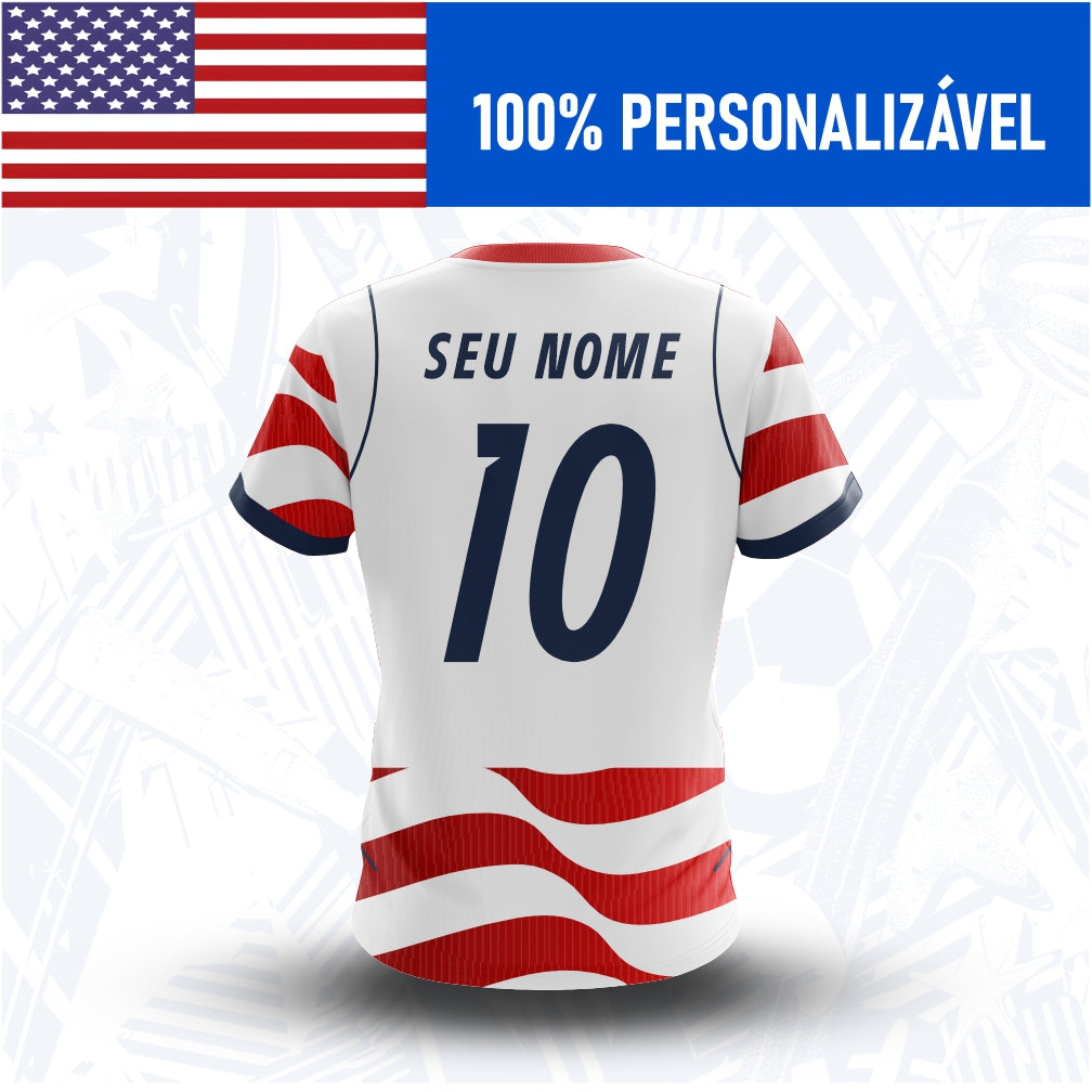 Camisa Estados Unidos Personalizada Copa 2026 - Costas - Joga o Manto