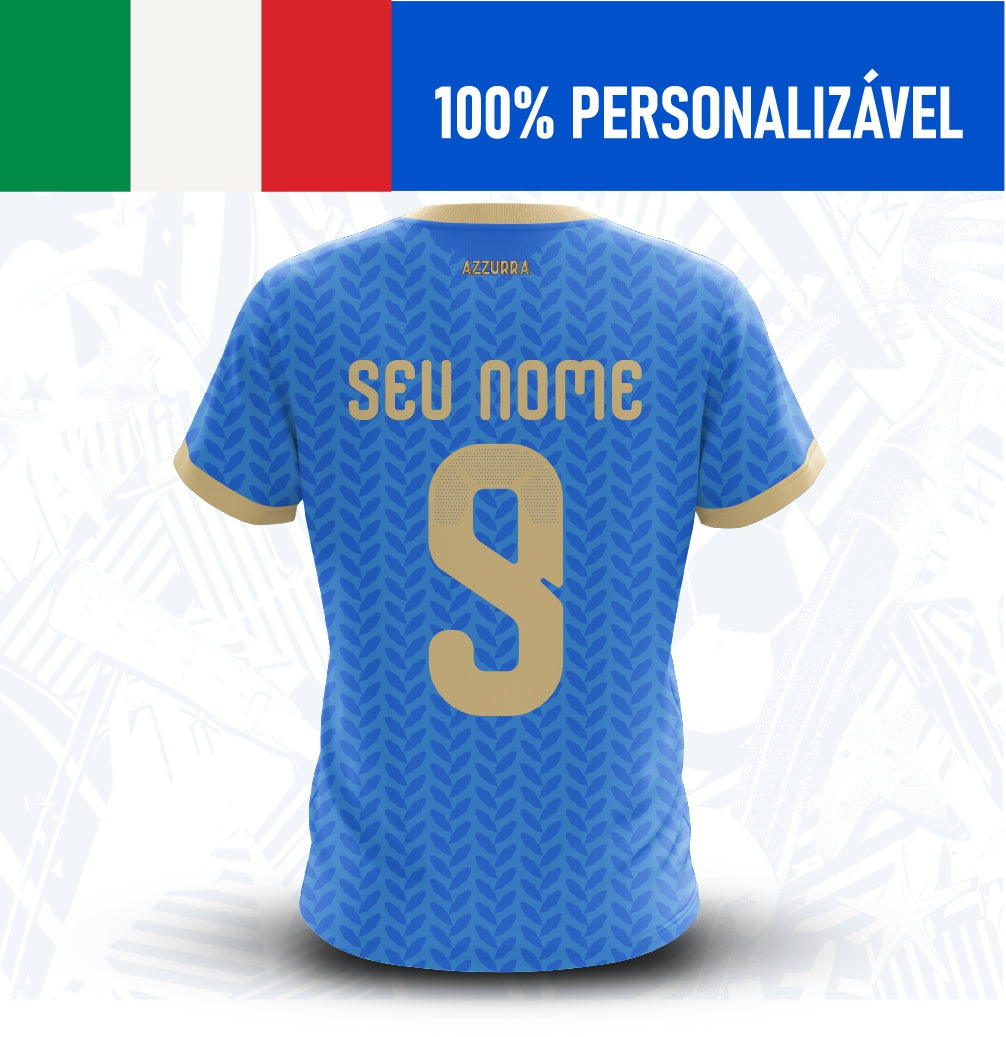 Camisa Itália Personalizada Copa 2026 - Costas - Joga o Manto