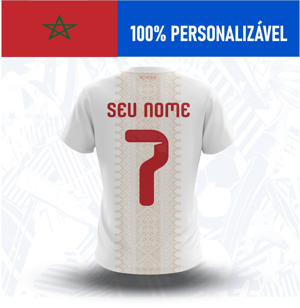Camisa Marrocos Personalizada Copa 2026 - Costas - Joga o Manto