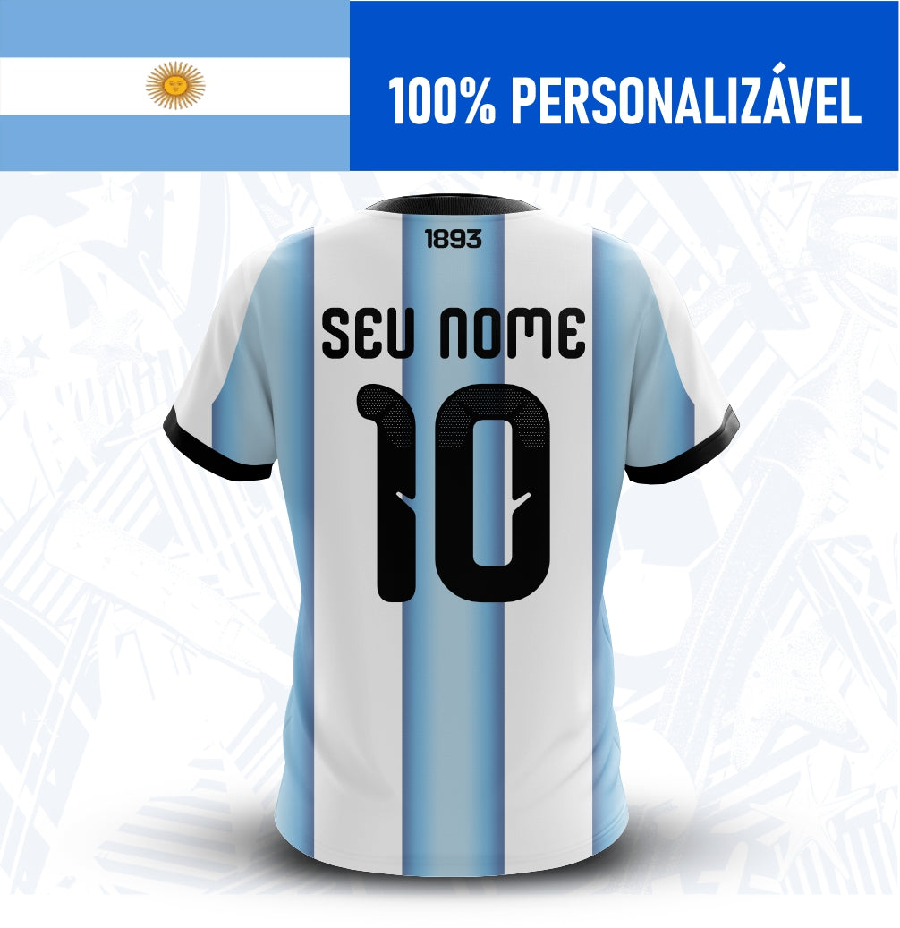 Camisa Argentina Personalizada Copa 2026 - Costas - Joga o Manto
