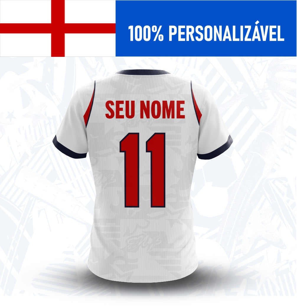 Camisa Inglaterra Personalizada Copa 2026 - Costas - Joga o Manto